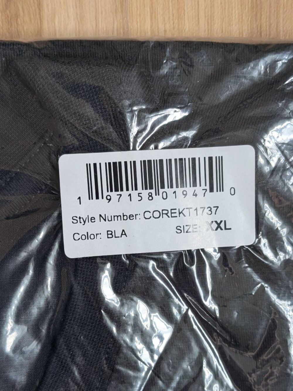 NWT Flag & Anthem Core Crew Neck T-Shirt Black XXL Stretch Cotton Blend - Picture 2 of 3